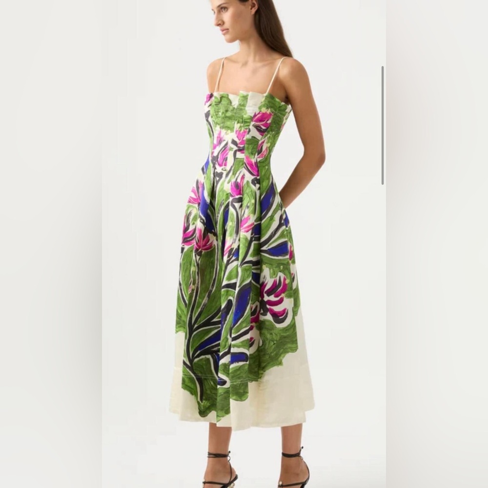AJE Paradiso Cinched Midi Dress